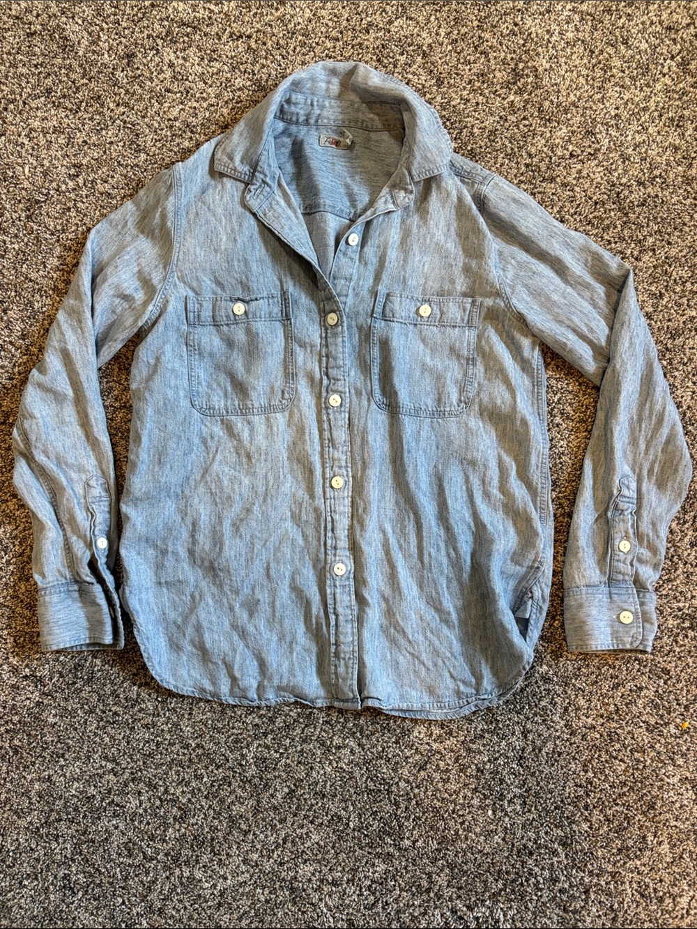 Faherty Womens Chambray Button-Down Shirt
